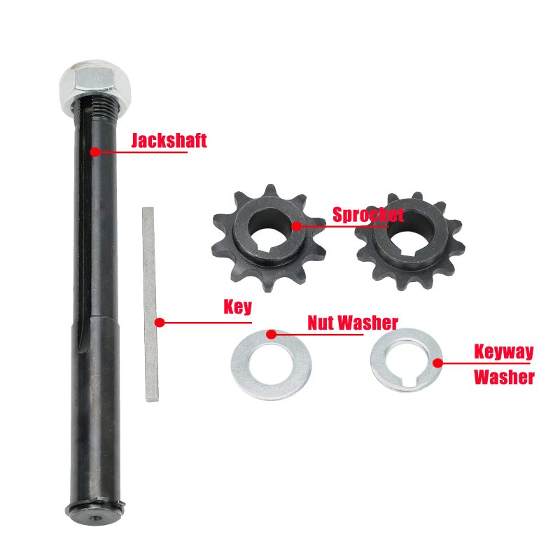 Fekuar Go Kart Torque Converter Jackshaft, Key, Nut, etc.TAV 2 Type, 40/41 & #35 Gears for Mini-Bike - Image 3